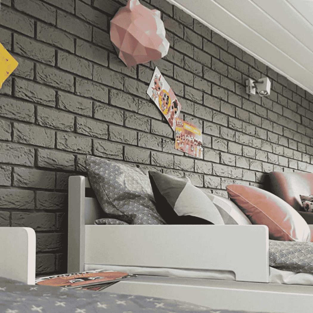 Postel pro Teenagery Lussi 190 Gekko Kids, Bílá / Přírodní buk